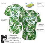 Maillot de baseball Palm 3D Kelly, design authentique, motif personnalisé, feuilles tropicales, vert, blanc-Kelly Maillot de baseball Palm 3D Kelly, design authentique, motif personnalisé, feuilles tropicales, vert, blanc-Kelly