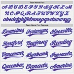 Maillot de baseball personnalisé à rayures fines violet blanc bleu clair authentique Maillot de baseball personnalisé à rayures fines violet blanc bleu clair authentique