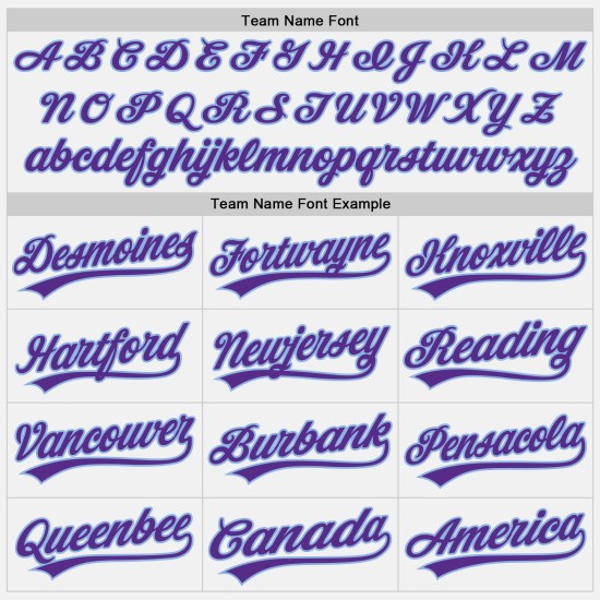 Maillot de baseball personnalisé à rayures fines violet blanc bleu clair authentique Maillot de baseball personnalisé à rayures fines violet blanc bleu clair authentique