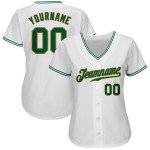 Maillot de baseball personnalisé Green-Old Kelly blanc doré authentique Maillot de baseball personnalisé Green-Old Kelly blanc doré authentique