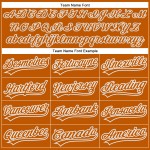 Maillot de baseball Texas personnalisé authentique orange blanc-gris Maillot de baseball Texas personnalisé authentique orange blanc-gris