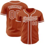 Maillot de baseball Texas personnalisé authentique orange blanc-gris Maillot de baseball Texas personnalisé authentique orange blanc-gris