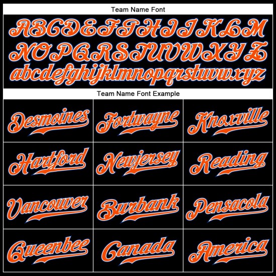 Maillot de baseball personnalisé Royal-Orange Noir Authentique Maillot de baseball personnalisé Royal-Orange Noir Authentique