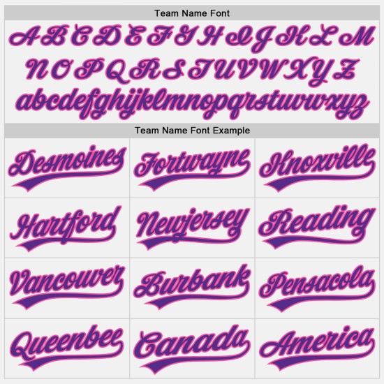 Maillot de baseball personnalisé à rayures blanches, roses et violettes, authentique Maillot de baseball personnalisé à rayures blanches, roses et violettes, authentique