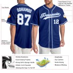 Maillot de baseball bleu personnalisé blanc clair Royal Authentic Maillot de baseball bleu personnalisé blanc clair Royal Authentic