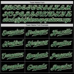 Maillot de baseball personnalisé noir authentique vert-crème Maillot de baseball personnalisé noir authentique vert-crème