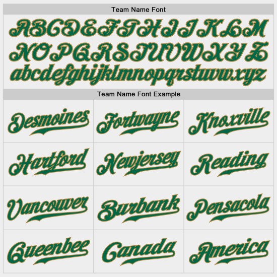 Maillot de baseball personnalisé Green-Old Kelly blanc doré authentique Maillot de baseball personnalisé Green-Old Kelly blanc doré authentique