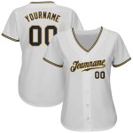 Maillot de baseball personnalisé bleu marine et blanc doré authentique Maillot de baseball personnalisé bleu marine et blanc doré authentique