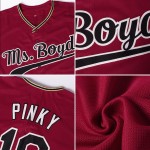 Maillot de baseball authentique noir et or personnalisé Crimson Maillot de baseball authentique noir et or personnalisé Crimson