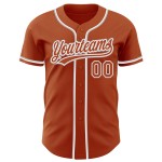 Maillot de baseball Texas personnalisé authentique orange blanc-gris Maillot de baseball Texas personnalisé authentique orange blanc-gris