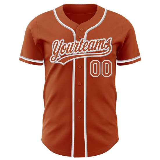 Maillot de baseball Texas personnalisé authentique orange blanc-gris Maillot de baseball Texas personnalisé authentique orange blanc-gris