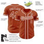 Maillot de baseball Texas personnalisé authentique orange blanc-gris Maillot de baseball Texas personnalisé authentique orange blanc-gris