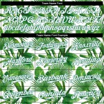 Maillot de baseball Palm 3D Kelly, design authentique, motif personnalisé, feuilles tropicales, vert, blanc-Kelly Maillot de baseball Palm 3D Kelly, design authentique, motif personnalisé, feuilles tropicales, vert, blanc-Kelly