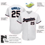 Maillot de baseball authentique blanc bleu noir poudre personnalisé Maillot de baseball authentique blanc bleu noir poudre personnalisé