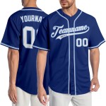 Maillot de baseball bleu personnalisé blanc clair Royal Authentic Maillot de baseball bleu personnalisé blanc clair Royal Authentic
