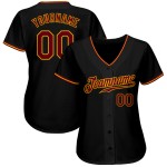 Maillot de baseball authentique Crimson-Gold noir personnalisé Maillot de baseball authentique Crimson-Gold noir personnalisé