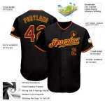 Maillot de baseball authentique Crimson-Gold noir personnalisé Maillot de baseball authentique Crimson-Gold noir personnalisé