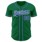 Maillot de baseball authentique Royal-White Green Kelly personnalisé Maillot de baseball authentique Royal-White Green Kelly personnalisé